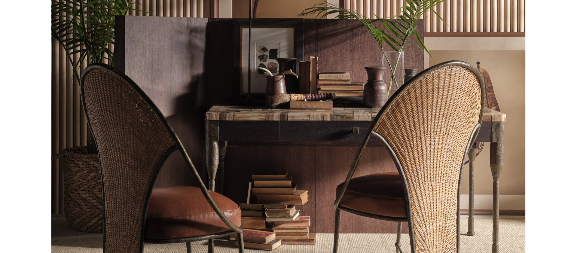 Luxury living room interior with Baker Furniture pieces